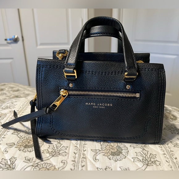 AUTHENTIC MARK JACOBS MINI CRUISER LEATHER SATCHEL BLACK - Picture 7 of 9